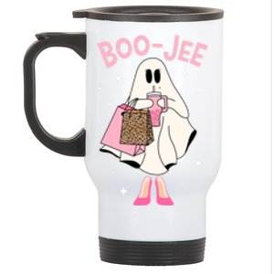 Spooky Season Cute Ghost Funny Halloween Boujee Boojee Gift Stainless Steel Travel Mug