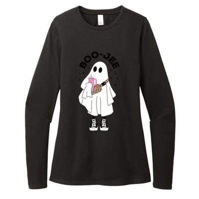 Spooky Season Cute Ghost Halloween Costume Boujee Boojee Cute Gift Womens CVC Long Sleeve Shirt