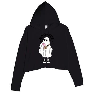 Spooky Season Cute Ghost Halloween Costume Boujee Boojee Cute Gift Crop Fleece Hoodie