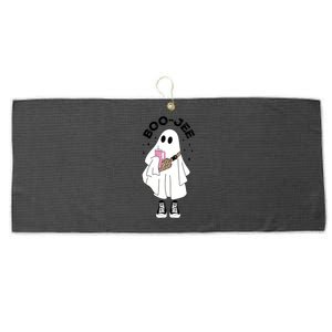 Spooky Season Cute Ghost Halloween Costume Boujee Boojee Cute Gift Large Microfiber Waffle Golf Towel