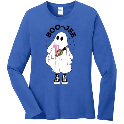 Spooky Season Cute Ghost Halloween Costume Boujee Boojee Cute Gift Ladies Long Sleeve Shirt