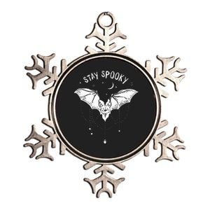 Stay Spooky Cute Vampire Bat Halloween Metallic Star Ornament