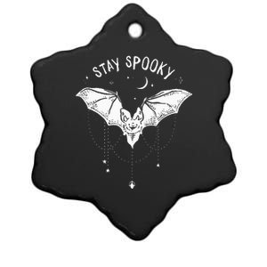 Stay Spooky Cute Vampire Bat Halloween Ceramic Star Ornament