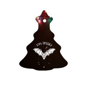 Stay Spooky Cute Vampire Bat Halloween Ceramic Tree Ornament