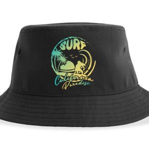 Surfing Surf California Paradise Summer Gift Sustainable Bucket Hat