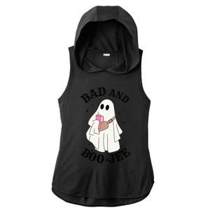 Spooky Season Cute Ghost Halloween Costume Bad And Boojee Gift Ladies PosiCharge Tri-Blend Wicking Draft Hoodie Tank