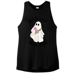 Spooky Season Cute Ghost Halloween Costume Bad And Boojee Gift Ladies PosiCharge Tri-Blend Wicking Tank