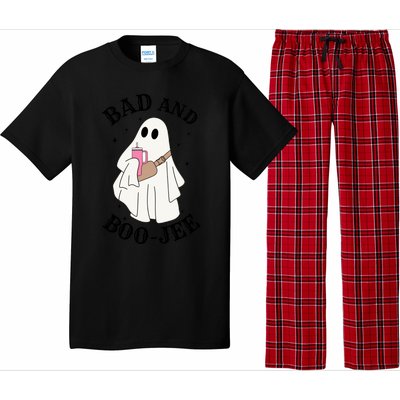 Spooky Season Cute Ghost Halloween Costume Bad And Boojee Gift Pajama Set