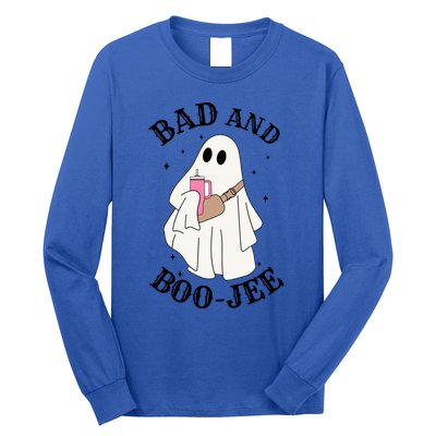 Spooky Season Cute Ghost Halloween Costume Bad And Boojee Gift Long Sleeve Shirt