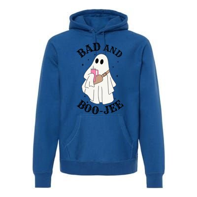 Spooky Season Cute Ghost Halloween Costume Bad And Boojee Gift Premium Hoodie