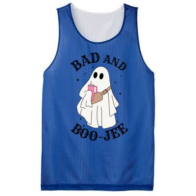 Spooky Season Cute Ghost Halloween Costume Bad And Boojee Gift Mesh Reversible Basketball Jersey Tank