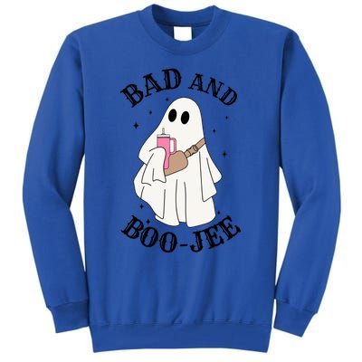 Spooky Season Cute Ghost Halloween Costume Bad And Boojee Gift Tall Sweatshirt