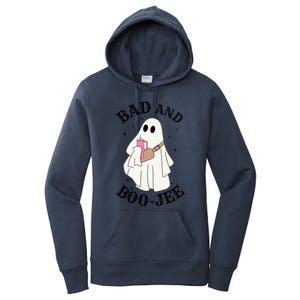 Spooky Season Cute Ghost Halloween Costume Bad And Boojee Gift Women's Pullover Hoodie