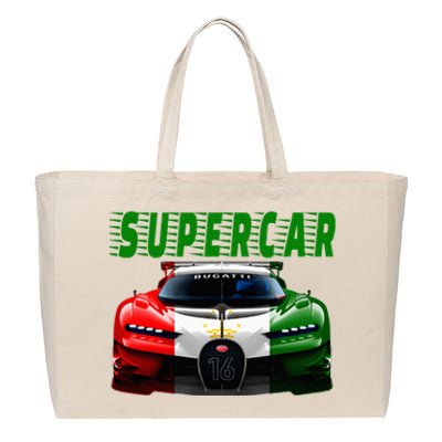 Supercar Sports Car Muscle Car And Race Car Cotton Canvas Jumbo Tote