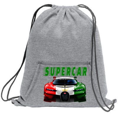 Supercar Sports Car Muscle Car And Race Car Sweatshirt Cinch Pack Bag