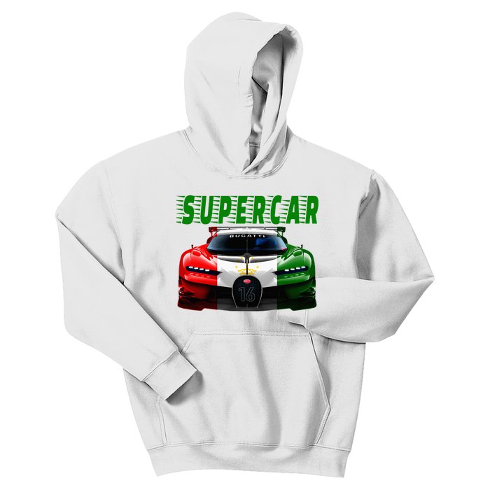 Supercar Sports Car Muscle Car And Race Car Kids Hoodie