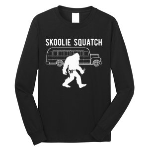 Sasquatch Skoolie Cryptid Bigfoot Converted School Bus Long Sleeve Shirt