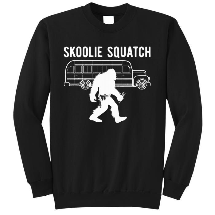 Sasquatch Skoolie Cryptid Bigfoot Converted School Bus Sweatshirt