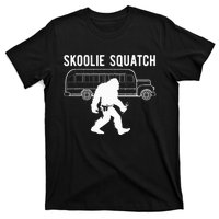 Sasquatch Skoolie Cryptid Bigfoot Converted School Bus T-Shirt