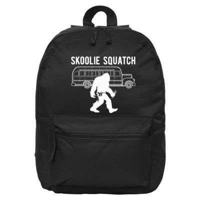 Sasquatch Skoolie Cryptid Bigfoot Converted School Bus 16 in Basic Backpack