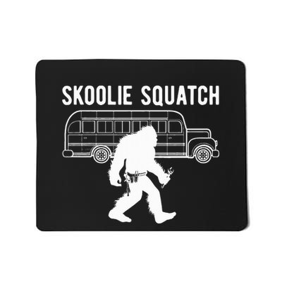Sasquatch Skoolie Cryptid Bigfoot Converted School Bus Mousepad