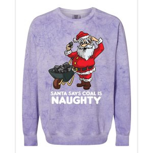 Santa Says Coal Is Naughty Fridays For Future Christmas Gift Colorblast Crewneck Sweatshirt