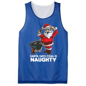 Santa Says Coal Is Naughty Fridays For Future Christmas Gift Mesh Reversible Basketball Jersey Tank