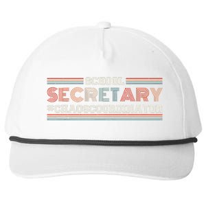 School Secretary Chaoscoordinator School Admin Office Snapback Five-Panel Rope Hat