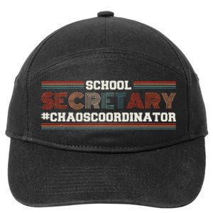 School Secretary Chaoscoordinator School Admin Office 7-Panel Snapback Hat