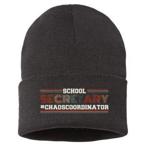 School Secretary Chaoscoordinator School Admin Office Sustainable Knit Beanie