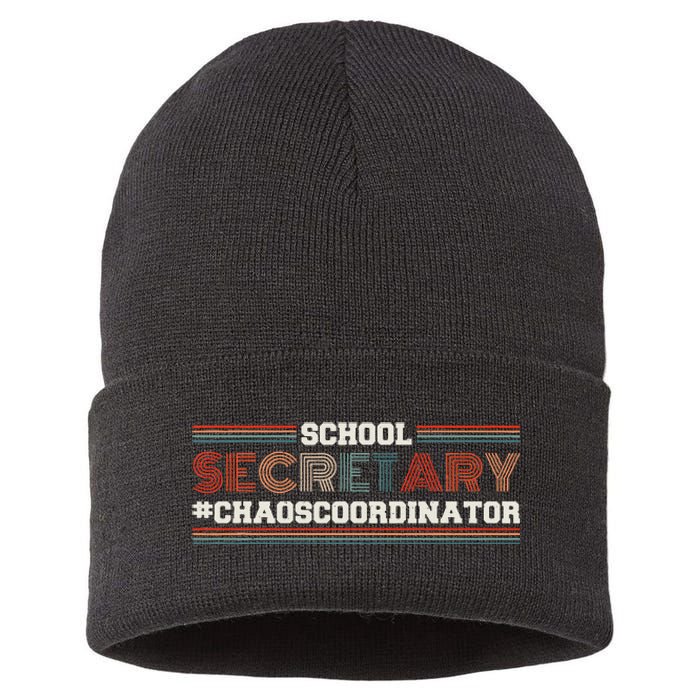 School Secretary Chaoscoordinator School Admin Office Sustainable Knit Beanie