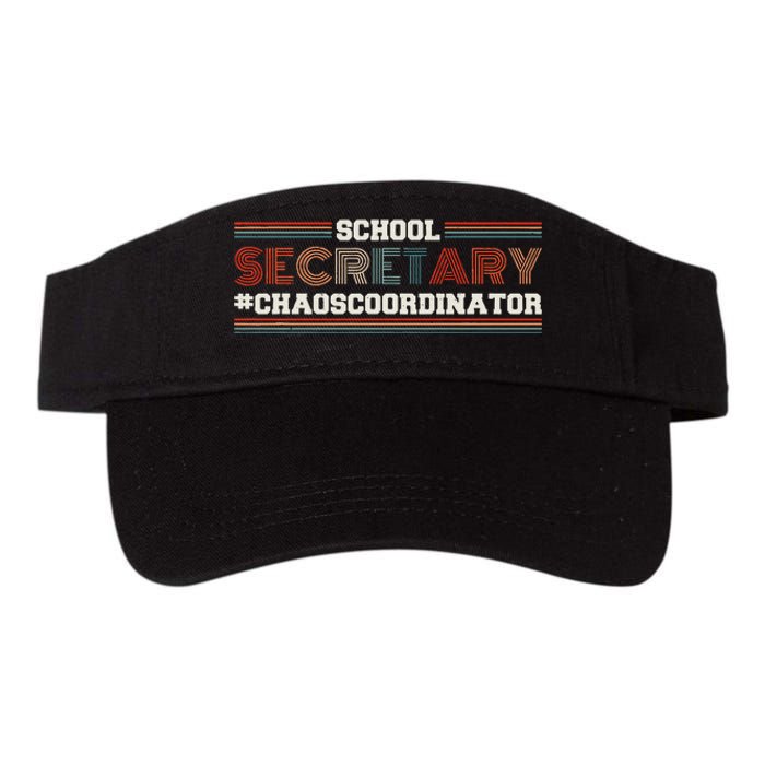 School Secretary Chaoscoordinator School Admin Office Valucap Bio-Washed Visor