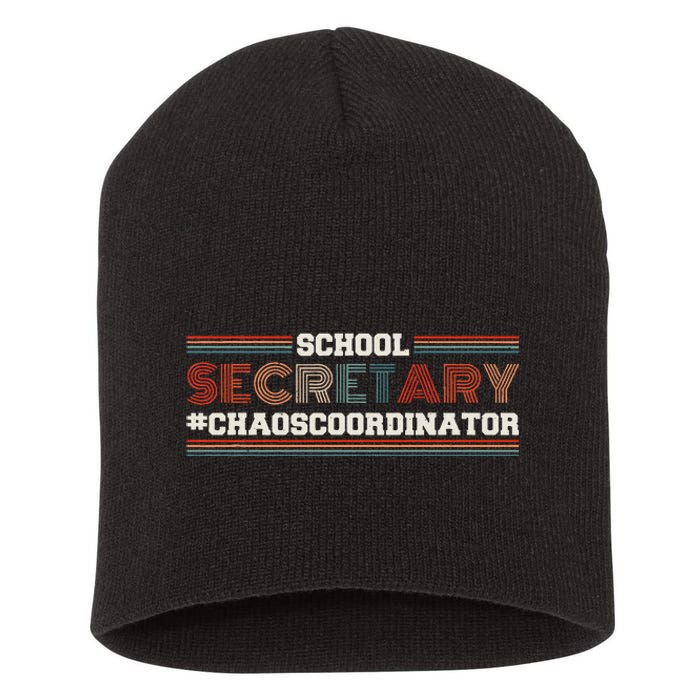 School Secretary Chaoscoordinator School Admin Office Short Acrylic Beanie