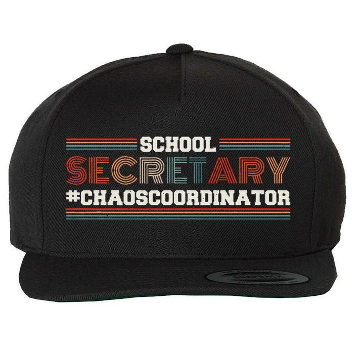 School Secretary Chaoscoordinator School Admin Office Wool Snapback Cap