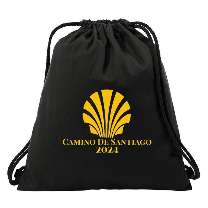 Scallop Shell Camino De Santiago 2024 Drawstring Bag