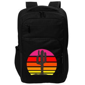 Saguaro Sunset Cactus Opuntia Cactaceae Lovers Impact Tech Backpack