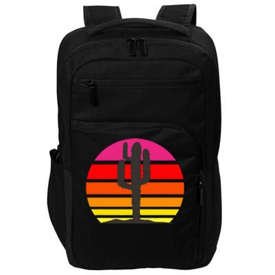 Saguaro Sunset Cactus Opuntia Cactaceae Lovers Impact Tech Backpack