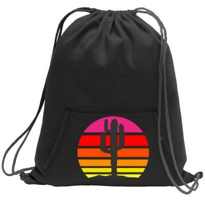 Saguaro Sunset Cactus Opuntia Cactaceae Lovers Sweatshirt Cinch Pack Bag