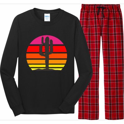 Saguaro Sunset Cactus Opuntia Cactaceae Lovers Long Sleeve Pajama Set