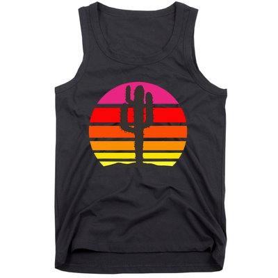 Saguaro Sunset Cactus Opuntia Cactaceae Lovers Tank Top