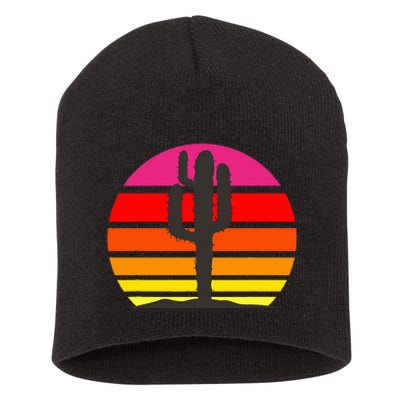 Saguaro Sunset Cactus Opuntia Cactaceae Lovers Short Acrylic Beanie