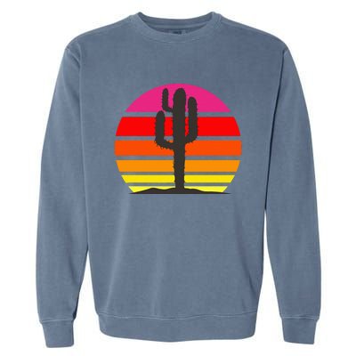 Saguaro Sunset Cactus Opuntia Cactaceae Lovers Garment-Dyed Sweatshirt