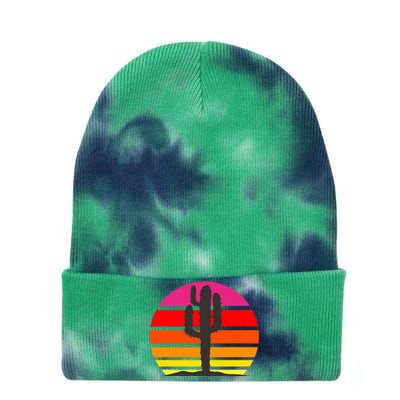 Saguaro Sunset Cactus Opuntia Cactaceae Lovers Tie Dye 12in Knit Beanie