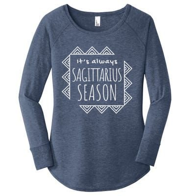 Sagittarius Season Cute Zodiac Horoscope Gift Women's Perfect Tri Tunic Long Sleeve Shirt