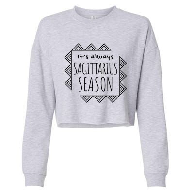 Sagittarius Season Cute Zodiac Horoscope Gift Cropped Pullover Crew