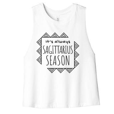 Sagittarius Season Cute Zodiac Horoscope Gift Women's Racerback Cropped Tank