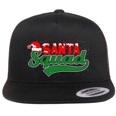 Santa Squad Christmas Design Template For Christmas Celebration Flatbill Hat