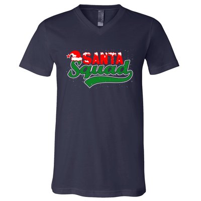 Santa Squad Christmas Design Template For Christmas Celebration V-Neck T-Shirt