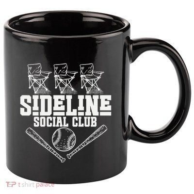 Sideline Social Club Retro Baseball Team Game Day Season 11oz C Handle Ceramic Mug