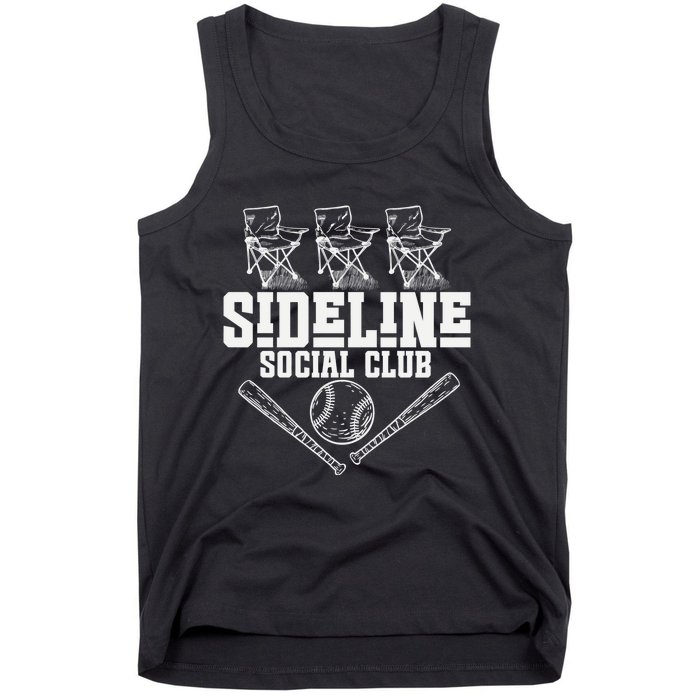 Sideline Social Club Retro Baseball Team Game Day Season Tank Top